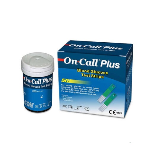 نوار تست قند خون آنکال پلاس on call plus بسته 50 عددی